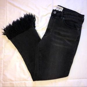 Republic Black Denim Fringe Jeans